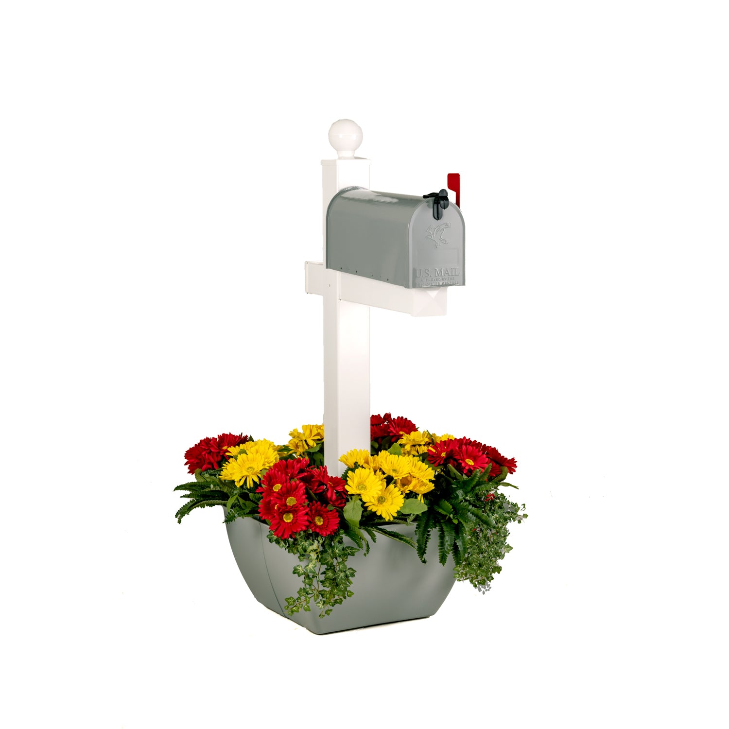 snap pot post planter SnapPot® Post Planter – Stone Mason Gray