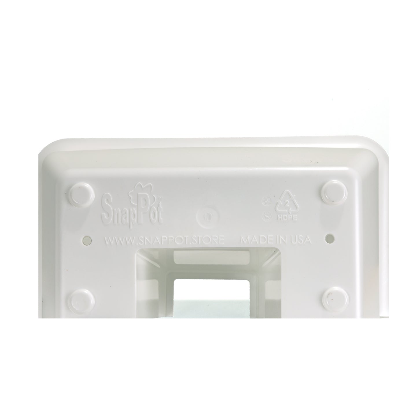 SnapPot® White Bottom View