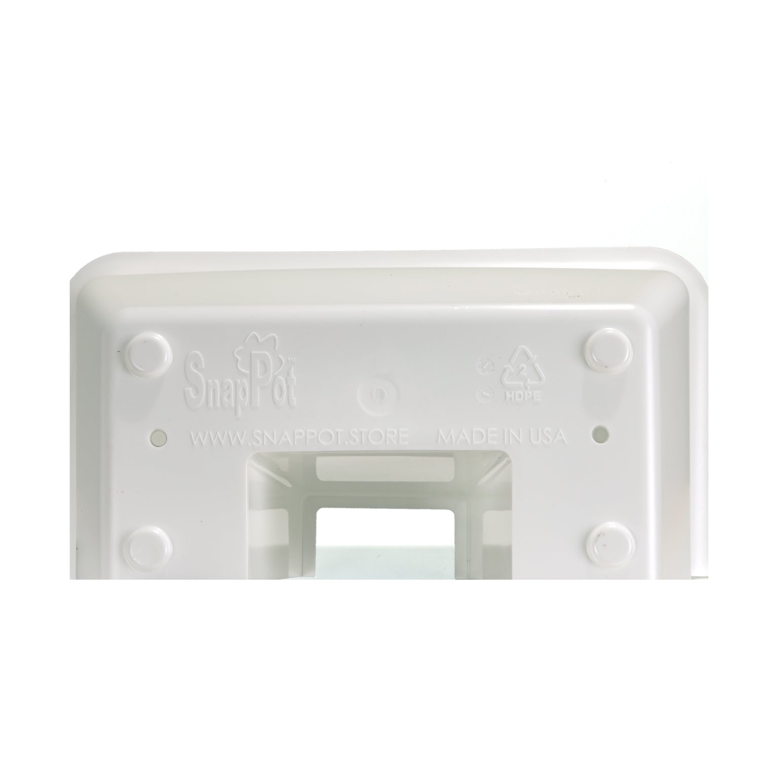 SnapPot® White Bottom View