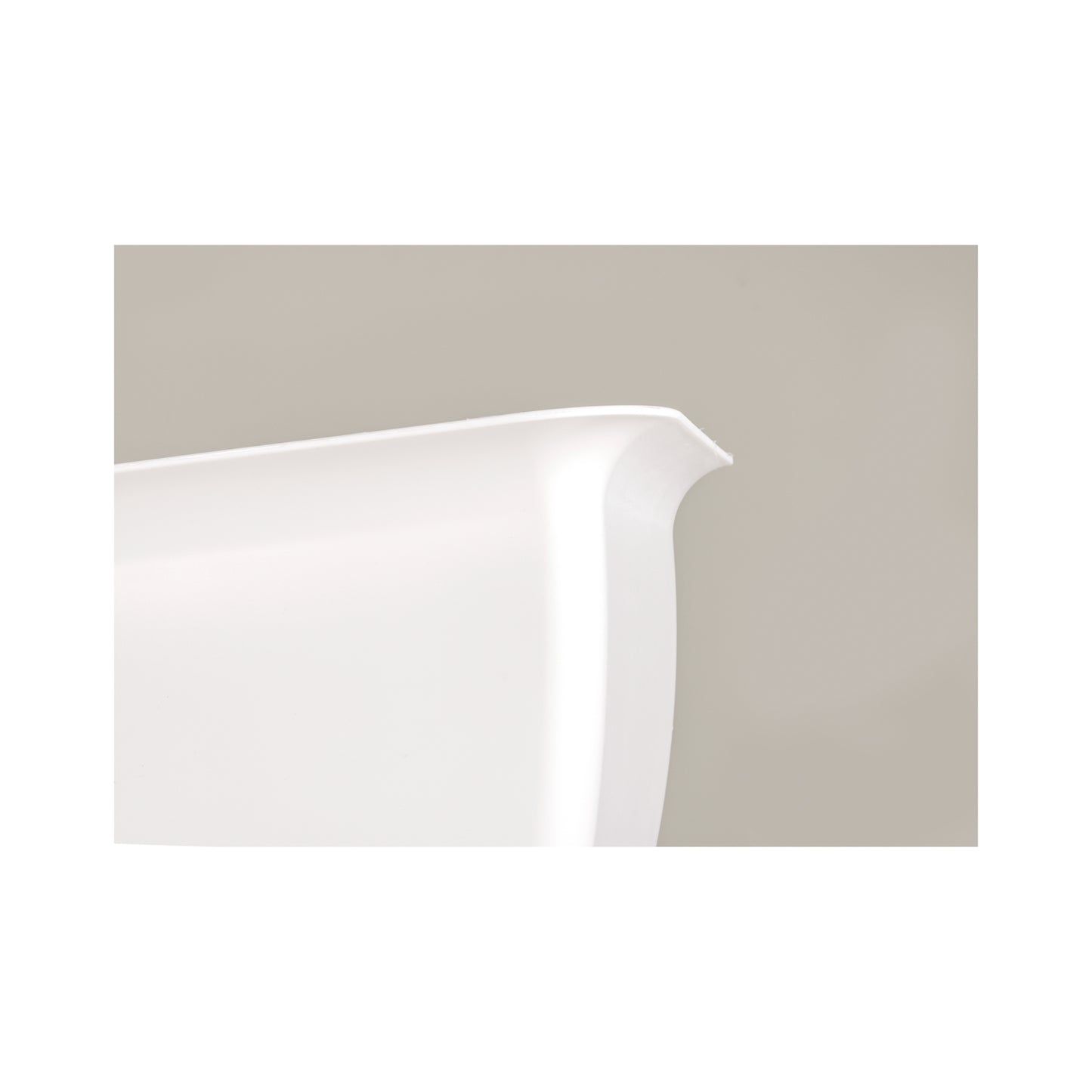 White Profile View post Planter