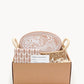 Bread Warmer & Basket Gift Set with Tea Towel - Bird Oval