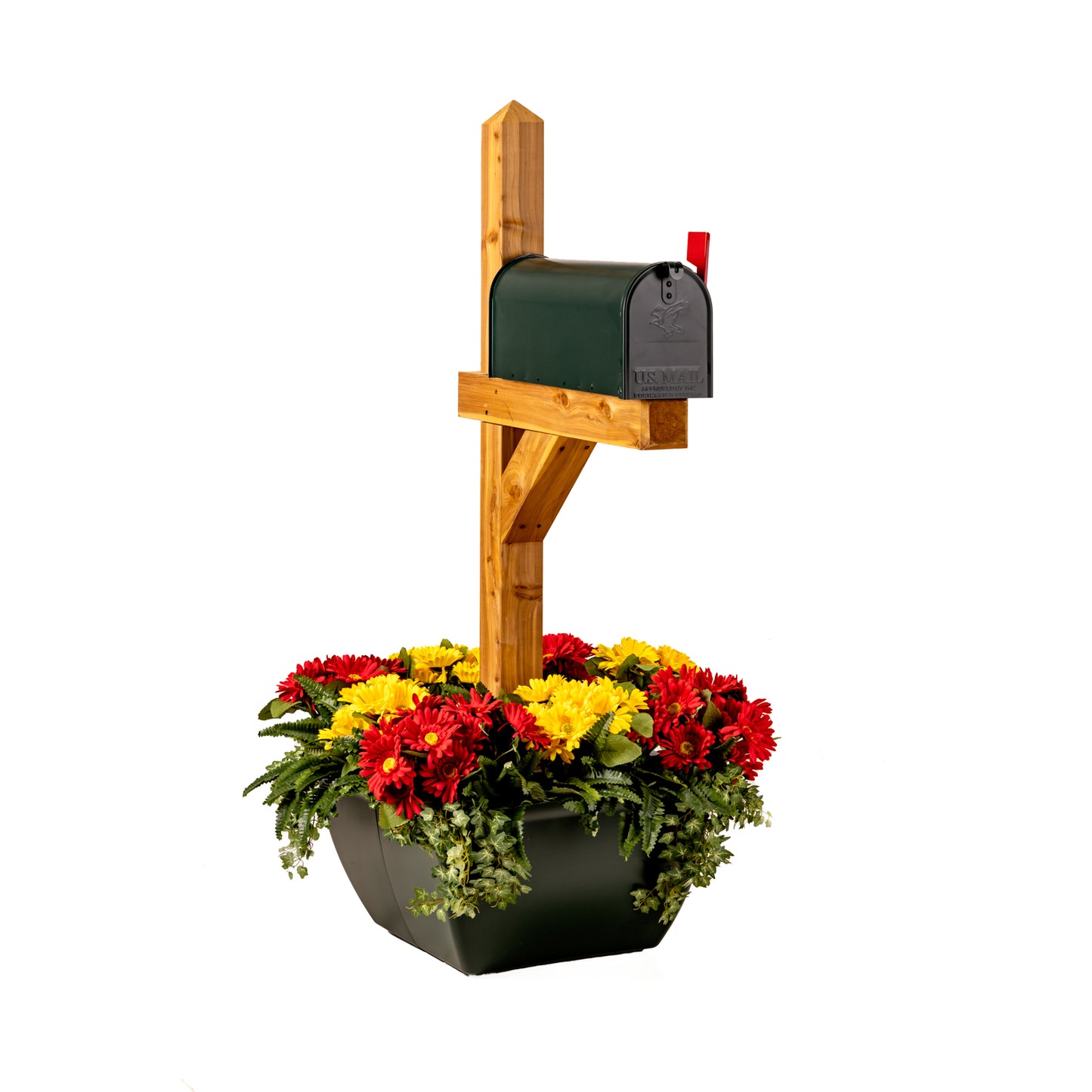 Forest Green SnapPot® Post Planter Kit